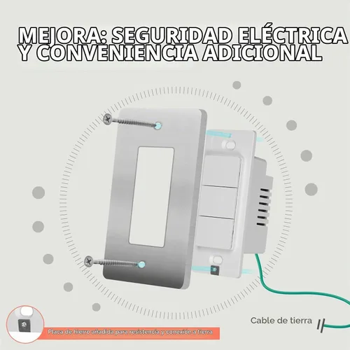 Vista 3 de MOES Interruptores inteligentes Zigbee de 2ª generación, sin cable neutro, interruptor de luz de un polo inteligente que requiere MOES Zigbee Hub