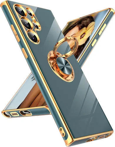 Vista 125 de LeYi Funda para iPhone XR: con Protector de Pantalla de Vidrio Templado [Paquete de 2] Soporte de Anillo Giratorio de 360°, Soporte Magnético