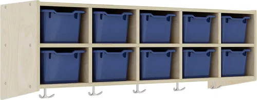 Vista 13 de ECR4Kids - armario de abedul de 10 secciones para colgar, 2, Color Variado, 1