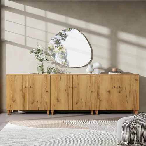 Vista 14 de WAMPAT Cómoda pequeña para dormitorio, cómoda de madera moderna de 35.4 pulgadas para armario organizador de almacenamiento con 3 compartimentos