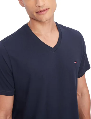 Vista 3 de Tommy Hilfiger Camiseta con cuello en V para hombre, Rojo
