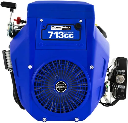 Vista 2 de DuroMax XP23HPE 713cc - Motor V-doble de arranque eléctrico a gasolina de eje horizontal de 1 pulgada, multiusos