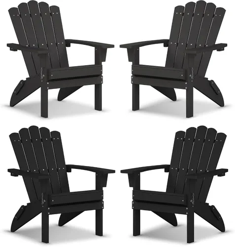 Vista 9 de Silla Adirondack plegable HDPE 1 paquete, marrón Marrón oscuro