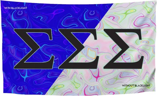 Vista 17 de Greek Club Sorority & Fraternity - Bandera de luz negra, 3 pies x 5 pies, licencia oficial, tapiz, exhibición, poliéster, pancarta de letras, CHI