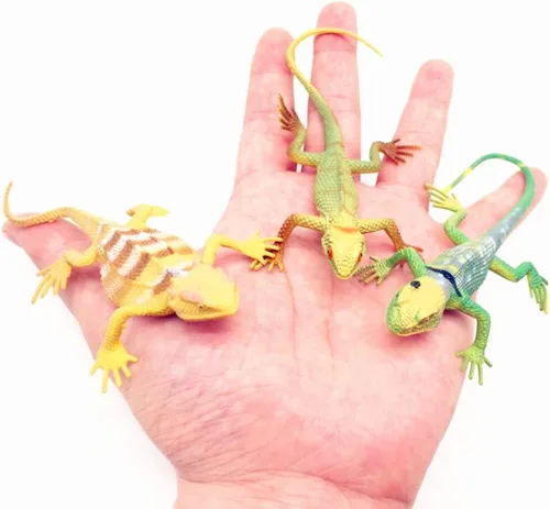 Vista 2 de Guaishou Figuras de animales de lagarto de reptil modelo artificial para niños, 12
