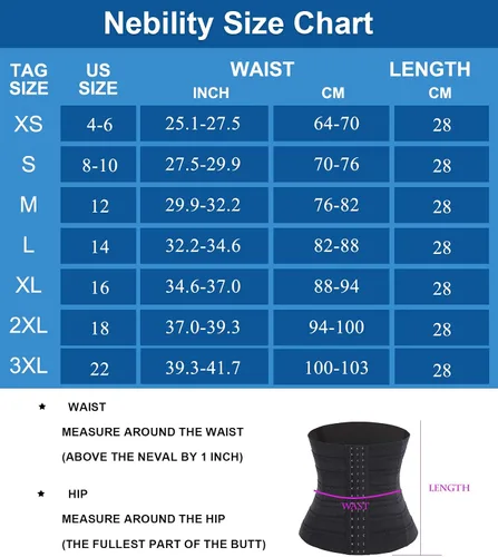 Vista 6 de Nebility Entrenador de cintura para mujer moldeador de cintura control de abdomen corsé delgado para entrenamiento faja debajo del busto