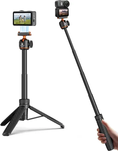 Vista 8 de K&F CONCEPT Trípode para selfie stick de 25.6" para DJI Osmo Action 5 Pro