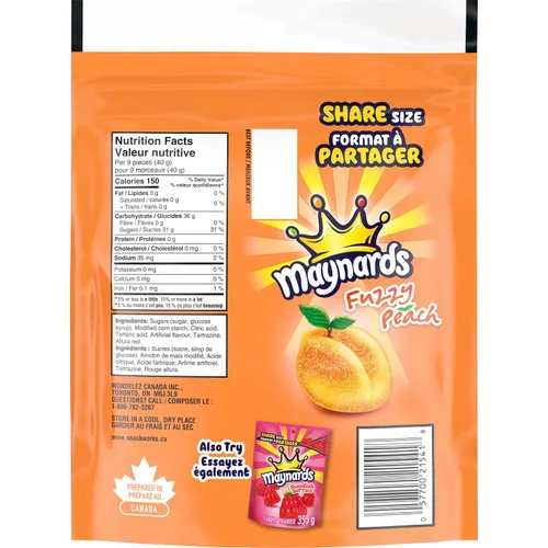 Vista 2 de Maynards Melocotón difuso 355g (12.5oz)