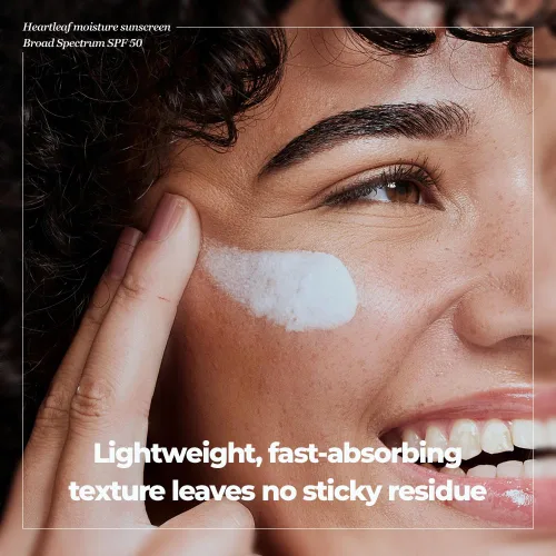 Vista 4 de JMsolution Protector solar Heart Leaf SPF 50 – Fabricado en Estados Unidos, calmante protección UV con hoja de corazón y centella asiática