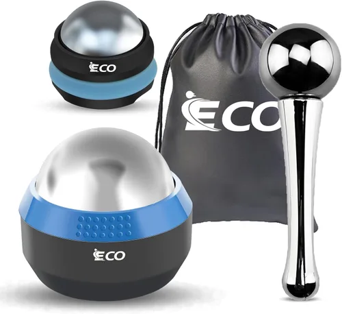 Vista 8 de iECO Cryosphere Cold Massage Roller Ball – Frío y caliente para tejido profundo y alivio del dolor muscular, rigidez y estrés, cuerpo, cuello