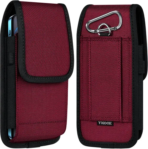 Vista 11 de ykooe Funda para Teléfono Móvil de Nylon con Hebilla Compatible con iPhone 17 16 15 14 13 12 11 y Modelos Pro, Samsung Galaxy S20 S21 S22 S23 S24