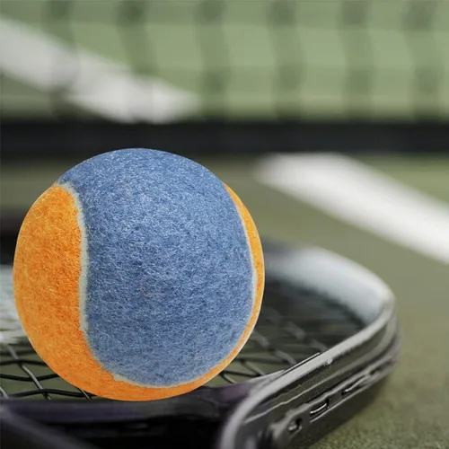 Vista 3 de Pelotas de tenis a juego de color naranja y verde, paquete de 10 pelotas de tenis de entrenamiento de presión para principiantes, jugadores novatos