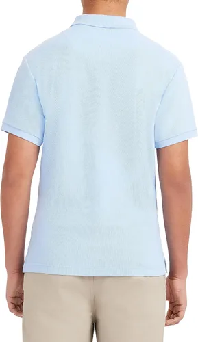 Vista 2 de Nautica Polo de uniforme para hombres jóvenes con mangas cortas de piqué elástico