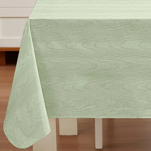 Vista 21 de Newbridge Moire - Mantel de franela de vinilo con estampado ondulado de color sólido para interiores y exteriores