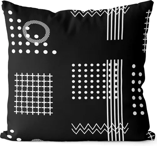 Vista 26 de BEDSUM Funda de almohada de microfibra, suave, decorativa, geométrica, abstracta, triangular, funda de cojín cuadrada para sofá, dormitorio, 18 x 18