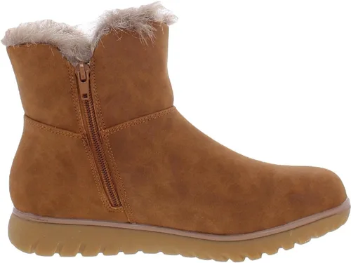 Vista 3 de LONDON FOG Womens Faux Suede Faux Fur Lined Ankle Boots