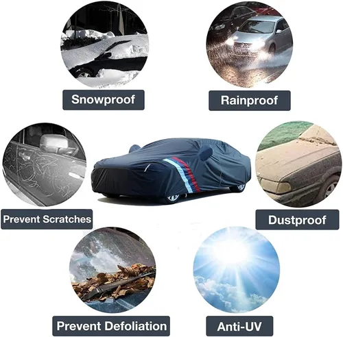 Vista 4 de Funda impermeable para Volvo C70 V40 V50 V60 XC40 XC90, para exteriores, impermeable, transpirable, grande, con cremallera, cubierta completa