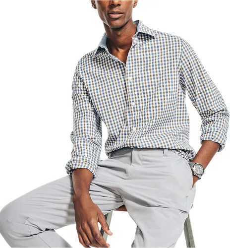 Vista 5 de Nautica Camisa a cuadros Navtech Trim Fit para hombre