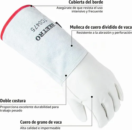 Vista 8 de BEETRO - Guantes anticongelantes de -292℉/-180℃ o superior para manejo de hielo seco, nitrógeno líquido, esponja e interior de algodón