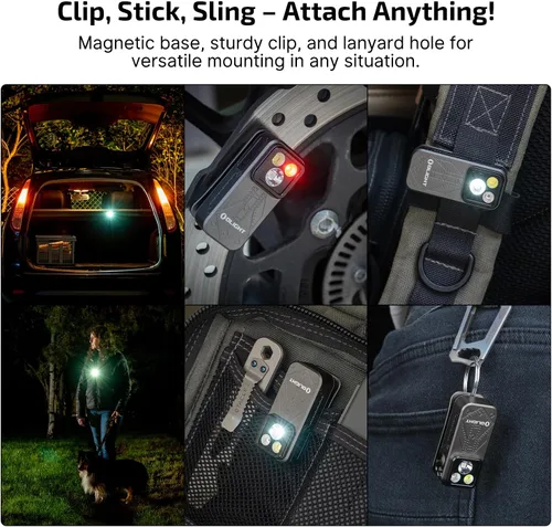 Vista 9 de OLIGHT Oclip Pro linterna EDC con clip, recargable de 500 lúmenes con tres soluciones de iluminación, carga tipo C, luces magnéticas