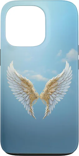 Vista 9 de Funda para iPhone 13 Heavenly Golden Angel Wings