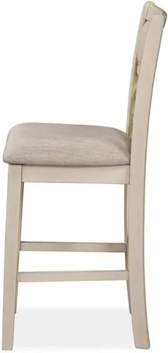 Vista 9 de New Classic Furniture Mitchell - Mesa de comedor, color beige y marrón