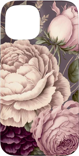 Vista 6 de Elegant Blush Pink & Purple Vintage Floral Rose & Peony Case for iPhone 17