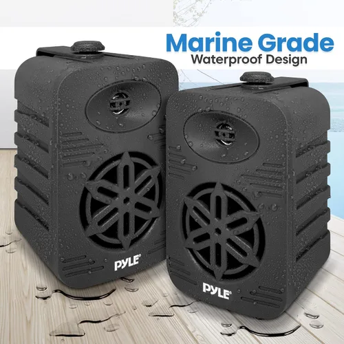 Vista 5 de Pyle USA - Par de altavoces Bluetooth para interiores y exteriores, sistema de altavoces de rango completo de 2 vías de 300 W, doble impermeable, 4