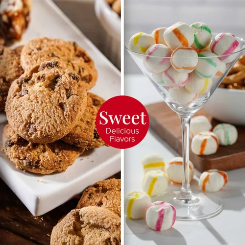 Vista 5 de Broadway Basketeers Gourmet - Torre de regalo con un surtido de chocolate, aperitivos, dulces, galletas y tuercas