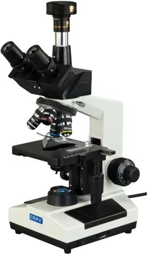 Vista 3 de OMAX - Microscopio LED trinocular de laboratorio digital de tamaño grande de aumento de 40 veces a 2500 veces, con cámara digital USB de 10MP