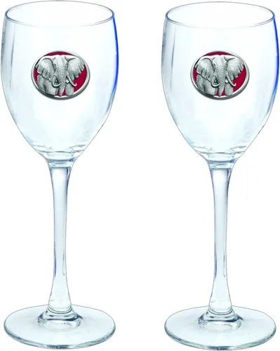 Vista 16 de Heritage Pewter Copas de vidrio de Arkansas, juego de 2, copas de vino de copa de 12 onzas, vidrio de peltre elaborado por expertos