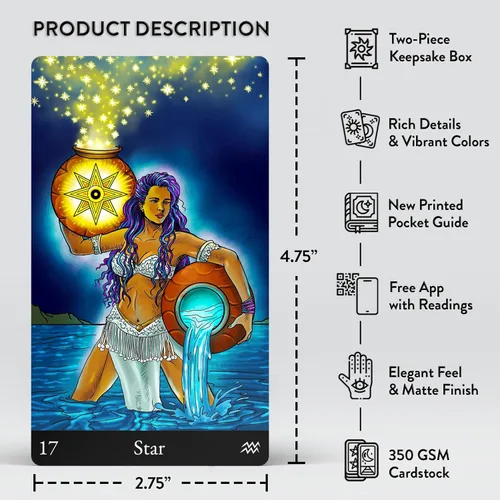 Vista 4 de Tarot Deck con guía completa – Simbolismo moderno e interpretaciones digitales mejoradas para todos los niveles