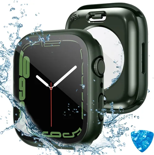 Vista 26 de Tensea - Funda protectora de pantalla impermeable para Apple Watch (2 en 1) para Apple Watch Serie SE 6, 5, 4, accesorios de 40 mm, iWatch protector