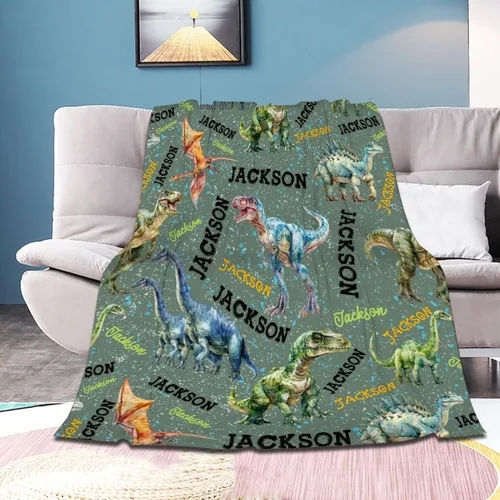 Vista 9 de Manta de bebé de esqueletos de dinosaurios de neón retro de los años 80, regalos para niños y niñas, decoración de dinosaurios, felpa suave