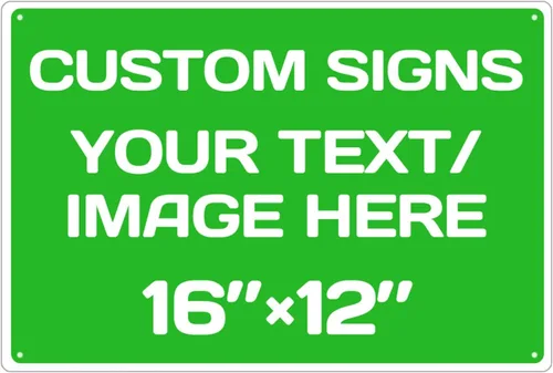 Vista 53 de Letreros metálicos personalizados de aluminio resistentes a la intemperie, texto e imagen personalizados, varios tamaños, peligro, jardín, puerta