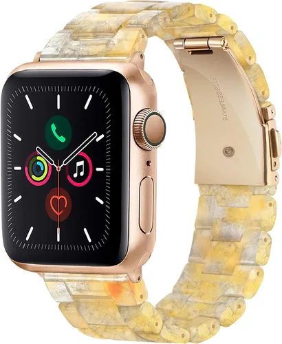 Vista 32 de HOPO Compatible With Apple Watch Band Thin Lightweight Resin Strap Bracelet Fashion Wristband Replacement For iWatch Bands Series Ultra 11 10 9 8 7