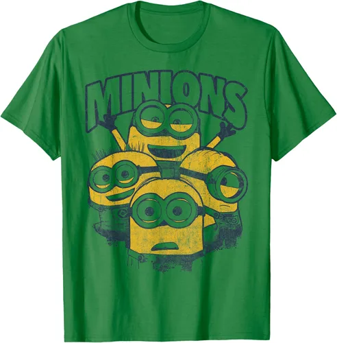Vista 6 de Despicable Me Minions Vintage Group Graphic Camiseta Gris Oscuro