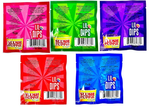 Vista 7 de Slush Puppie Lil Dips - Palitos de inmersión a granel con caramelo en polvo, paquete variado de 36