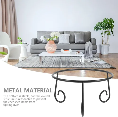Vista 6 de GANAZONO Soporte de exhibición de bolas de metal para jardín, patio, decoración al aire libre, base estable para bolas de cristal de 6 pulgadas