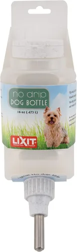 Vista 10 de Botellas de agua sin goteo Lixit Top Fill para perros. (44 fl oz (paquete de 2), blanco)