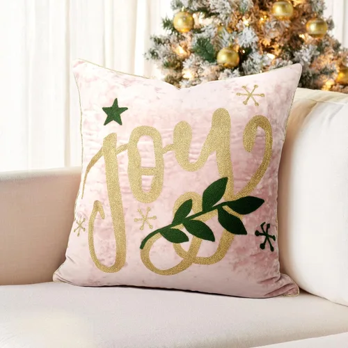 Vista 8 de Fundas de almohada navideñas de gatos lindos de 18 x 18 pulgadas, fundas de almohada bordadas de Navidad, decoraciones de Navidad, almohadas Gatos