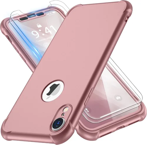 Vista 14 de ORETECH Funda para iPhone XR, con [2 x Protectores de Pantalla] [Prueba de Caídas de Grado Militar de 10 Pies] [Protección de Cámara] 360° A Prueba