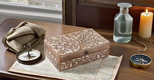 Vista 7 de Gran regalo de cumpleaños, caja de joyería decorativa de madera hecha a mano, organizador de joyas tallado en árbol de la vida, caja de recuerdos