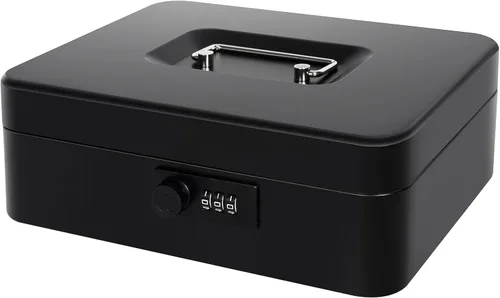Vista 8 de Mini caja de efectivo con cerradura, ranura y bandeja de dinero anaranjado - pequeño