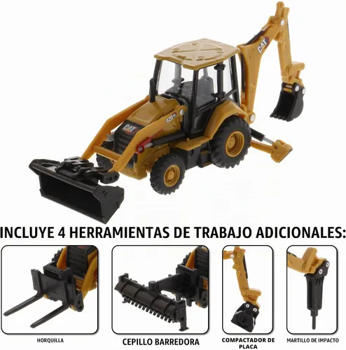 Vista 2 de Diecast Masters Escala 1:64 Caterpillar 420 XE Retroexcavadora Modelo 85765 Play & Collect Series Cat Equipo de construcción