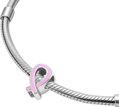 Vista 2 de Awareness Ribbon Cancer - Cuenta de plata de ley 925 para Pandora y pulseras o collares similares