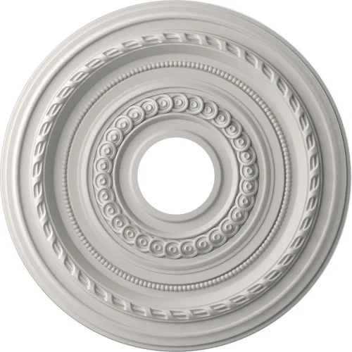 Vista 61 de Ekena Millwork CMP10CO Cole Medallón de techo de PVC termoformado (se adapta a toldos de hasta 4 1/4"), 10 "OD x 3 1/2" ID x 3/4" P