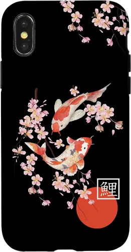 Vista 5 de Cherry Blossom Koi Carp Fish Japanese Sakura Graphic Art Case for iPhone 17
