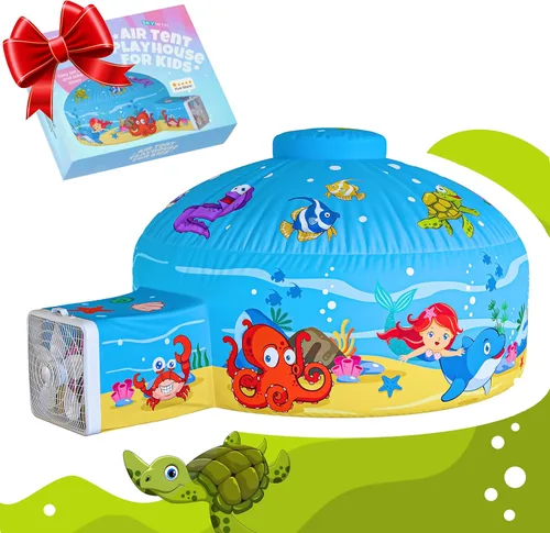 Vista 11 de Skywin Tienda de Aire para Niños (77" x 50") Se Construye en 30 Seg, Tiendas para Niños Pequeños de Interior para Juego Imaginativo, Espaciosas