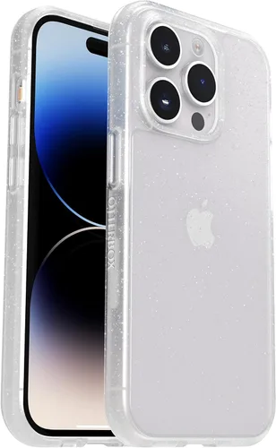 Vista 8 de OtterBox Funda para iPhone 14 Pro Max (solamente) Prefix Series, cristal negro (negro/transparente), ultrafina, apta para bolsillo, bordes elevados